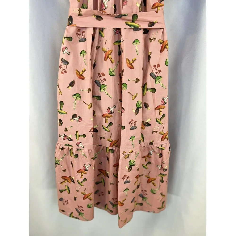 Nwt Never A Wallflower Pink Mushroom Midi Dress $354 — image 8 of 8